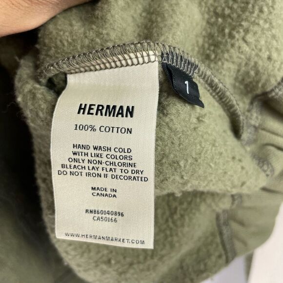Herman Market Olive Sweatshirt (Like Ambush) Size 1 (LGBTQ) - Picture 6 of 8